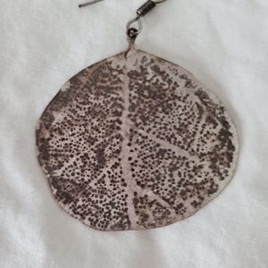 Handmade leaf earrings